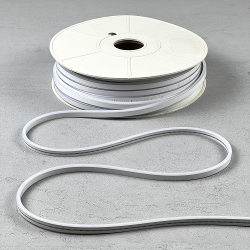 Односторонний гибкий Неон 8х16 мм., 1 метр, Белый 12В, IP65, Laitcom (FR-23512)