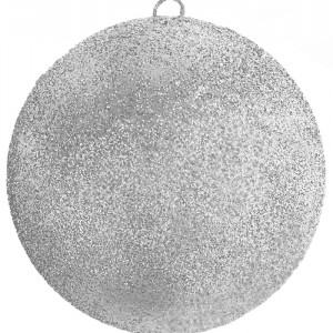 Шар из пенополистирола с блестками Искристый 15 см., серебро, ПромЕлка (SHI-150SILVER)