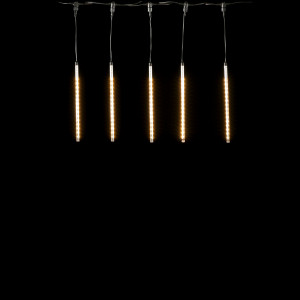 Гирлянда Тающие сосульки 5*0.3 м., 24V., 240 теплых белых LED ламп, коннектор, черный ПВХ, LTC (CCL240-10-1WW)