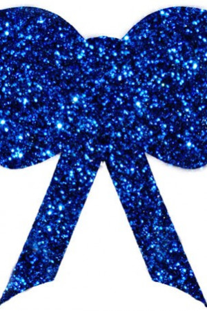 Бантик из пенофлекса с блестками 150 мм., синий, ПромЕлка (Б1-150BLUE)