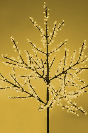 Светодиодная флористика Сакура 2 м., 220V, 972 желтых LED ламп, черный провод, Beauty Led (972L-Y)