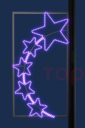 Светодиодная консоль Пять звезд фиолетовая 80*150 см., 220В, Conso (KPN-030-L001)