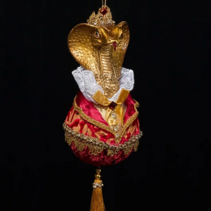 Винтажное украшение Королевский Змей на шаре 10х30 см., Christmas DeLuxe (89116)