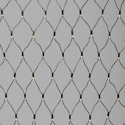 Светодиодная сетка с колпачком 2*2 м., 220В, 256 теплых белых LED, провод черный ПВХ, IP65, LTC (NTL256CAP-11-2WW)