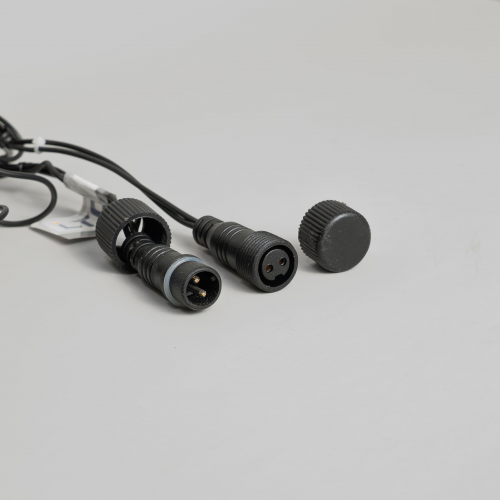 Светодиодная сетка с колпачком 2*2 м., 220В, 256 теплых белых LED, провод черный ПВХ, IP65, LTC (NTL256CAP-11-2WW)