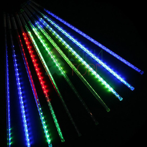 Гирлянда Тающие сосульки 10*0.5 м., 24V., 600 разноцветных LED ламп, коннектор, черный ПВХ, LTC (CCL600-10-1M)