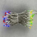 Светодиодная гирлянда 10 м., 3 батарейки типа D 4.5V, 100 разноцветных LED ламп, таймер, прозрачный провод, LTC (EST100-4W10-8M)
