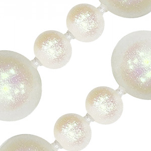 Украшение для высотной ёлки Бусы Искристые., 145 см, пластиковые, белые, ПромЕлка, (БИП-145White)