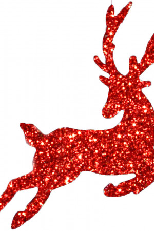 Украшение из пенополистирола Олень, 200 мм., красный, ПромЕлка (ОЛ-200RED)