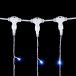 Светодиодный занавес 2*2 м., 400 синих LED ламп, мерцание, прозрачный провод ПВХ, LTC (PCL402BLW-10-2B)