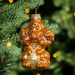 Елочное украшение Змей Горыныч, стекло, 10 см., 1 шт., Витус (А409)