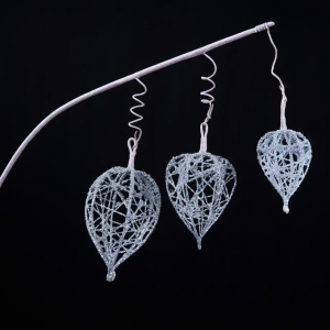 Ветвь Физалис серебро 58 см., Christmas DeLuxe (88868) 