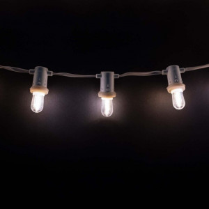 Мини Белт-лайт LTC 10 м., Патрон E14, провод белый ПВХ, шаг 10 см., 100 патронов, IP65, LTC (MBL10m/100L-8-1)