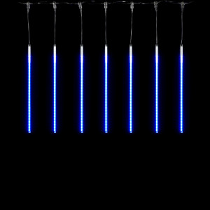 Гирлянда Тающие сосульки 10*0.5 м., 24V., 600 синих LED ламп, коннектор, черный ПВХ, LTC (CCL600-10-1B)