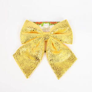 Бант Эмили 20x22 см., 1 шт., золото, бархат, Christmas DeLuxe (14247)