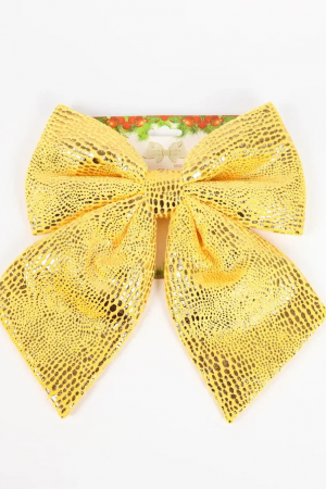 Бант Эмили 20x22 см., 1 шт., золото, бархат, Christmas DeLuxe (14247)