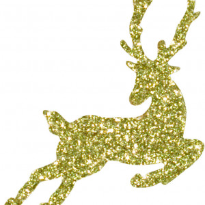 Украшение из пенополистирола Олень, 200 мм., золото, ПромЕлка (ОЛ-200GOLD)