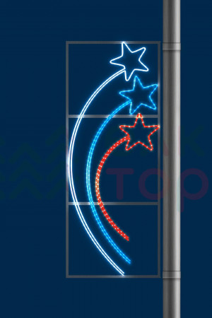 Светодиодная консоль Звёзды триколор 60*150 см., 220В, Conso (KPN-015-L001)
