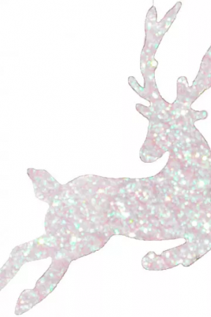 Украшение из пенополистирола Олень, 200 мм., белый, ПромЕлка (ОЛ-200WHITE)