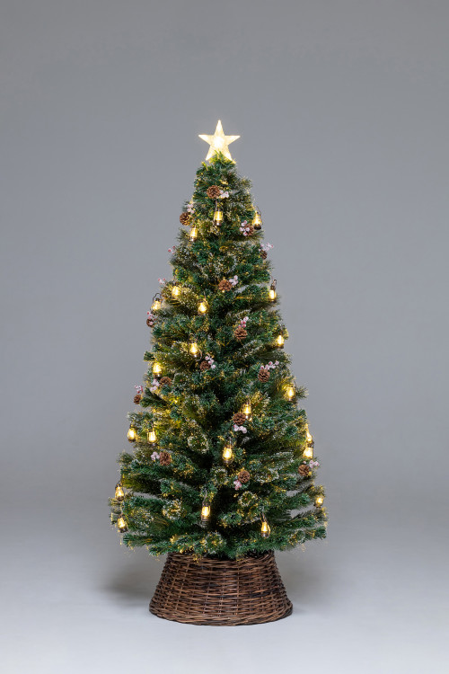 Оптоволоконная елка с LED лампочками Рождественские Огни 120 см., леска+пвх, контроллер (Т2301-120)