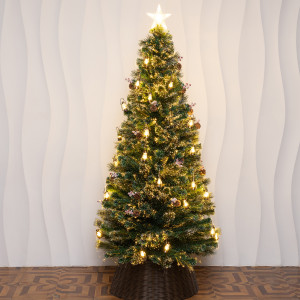 Оптоволоконная елка с LED лампочками Рождественские Огни 120 см., леска+пвх, контроллер (Т2301-120)