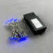 Светодиодная гирлянда 5 м., 3 батарейки типа D 4.5V, 50 LED ламп синего цвета, таймер, прозрачный провод, LTC (EST50-4W10-8B)