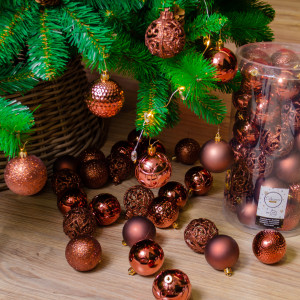 Набор пластиковых шаров Королевский 60 мм, палисандровый, 37 шт, Kaemingk (020827)