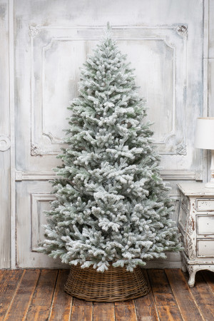 Искусственная елка Алтайская заснеженная 240 см., 100% литая хвоя, ЕлкиТорг (169240)