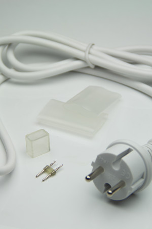 Диодный мост для одностороннего гибкого неона 8х16 мм, комплект для TPF-FX816, белый (5 частей), Teamprof (TPF-220AC/DC-FX8*16-1,5A-W) 