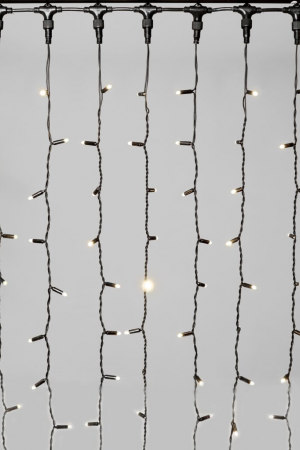 Светодиодный занавес 2*3 м., 600 LED, тепло-белый, статика, черный провод каучук, LTC (ECO602-1-2WW)
