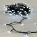 Светодиодная нить 100 холодных белых LED ламп, 10 м., 24В, черный провод ПВХ, LTC (PST100-11-1W)