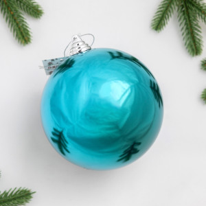 Шар пластиковый глянцевый 140 мм., голубой, ЕлкиТорг (150513)