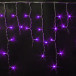 Светодиодная мерцающая бахрома 3*0.5 м., 220V, 112 фиолетовых LED ламп, прозрачный провод, Rich LED (RL-i3*0.5F-T/V)