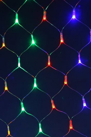 Электрическая сетка 200 ламп,  1,5х2 м., мультицвет (SET2-color)