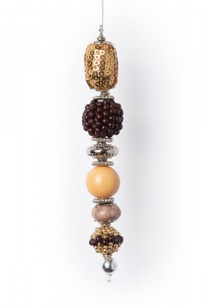 Винтажная подвеска Янтарная капель 13 см., 1 шт., Karlsbach (14835)