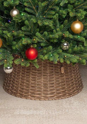 Корзина под елку Прованс 145*110*35 см., разборная, орех, ЕлкиТорг (145-219)