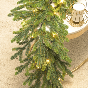 Хвойная ветвь Венецианская 180 см., 30 тепл белый led., 100% литая хвоя, ЕлкиТорг (52118)