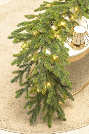 Хвойная ветвь Венецианская 180 см., 30 тепл белый led., 100% литая хвоя, ЕлкиТорг (52118)