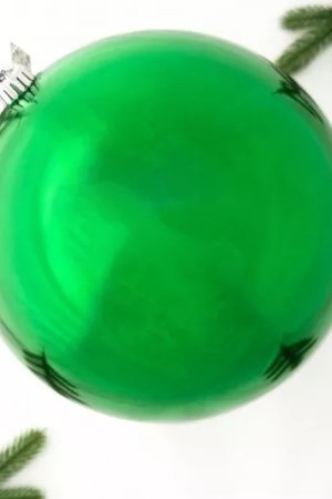 Шар пластиковый глянцевый 250 мм., зеленый, ЕлкиТорг (150801)