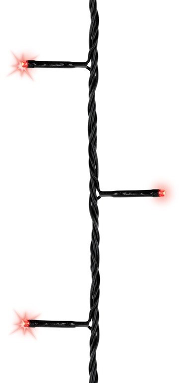Светодиодная гирлянда с контроллером 13.5 м, 220V., 180 красных LED ламп, черный ПВХ, Kaemingk (494150)