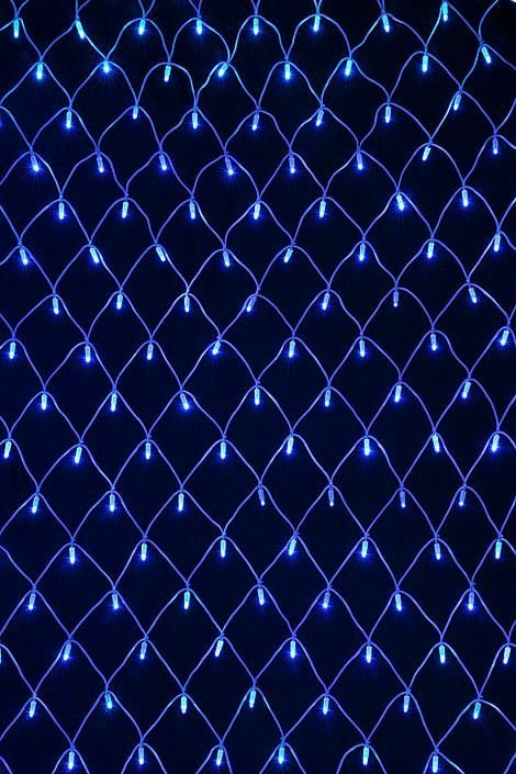 Электрическая сетка 200 ламп, 1,5х2 м., синий цвет (SET2-blue) 