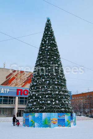 Уличная елка Уральская зеленая 12 м., каркасная, ПВХ, Green Trees (GT12URPVC)