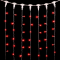 Светодиодный занавес 1*6 м., 600 красных LED ламп, прозрачный провод провод ПВХ, LTC (PCL601-10-2R)