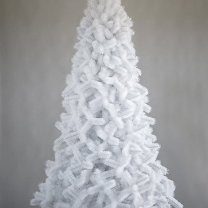 Искусственная ель Виктория Люкс белая, 13 м., ПВХ, уличная, Промелка (VK1300WLX) 