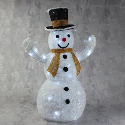 Светодиодная фигура Снеговик 60×85×40 см., 220 В, свечение белое, Luazon Lighting (3662031)
