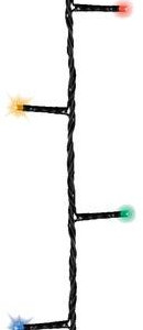 Светодиодная гирлянда с контроллером 13.5 м, 220V., 180 разноцветных LED ламп, черный ПВХ, Kaemingk (494151)