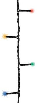 Светодиодная гирлянда с контроллером 13.5 м, 220V., 180 разноцветных LED ламп, черный ПВХ, Kaemingk (494151)