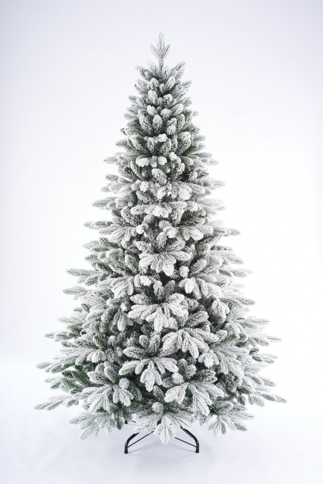 Искусственная ель заснеженная Ленинградская 240 см., литая хвоя + ПВХ, Max Christmas (ЕЛСЗ24)