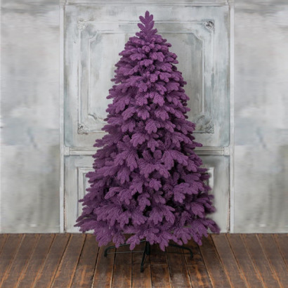 Искусственная фиолетовая елка Таврида заснеженная 120 см., литая хвоя+пвх, ЕлкиТорг (162120)