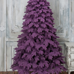 Искусственная фиолетовая елка Таврида заснеженная 120 см., литая хвоя+пвх, ЕлкиТорг (162120)